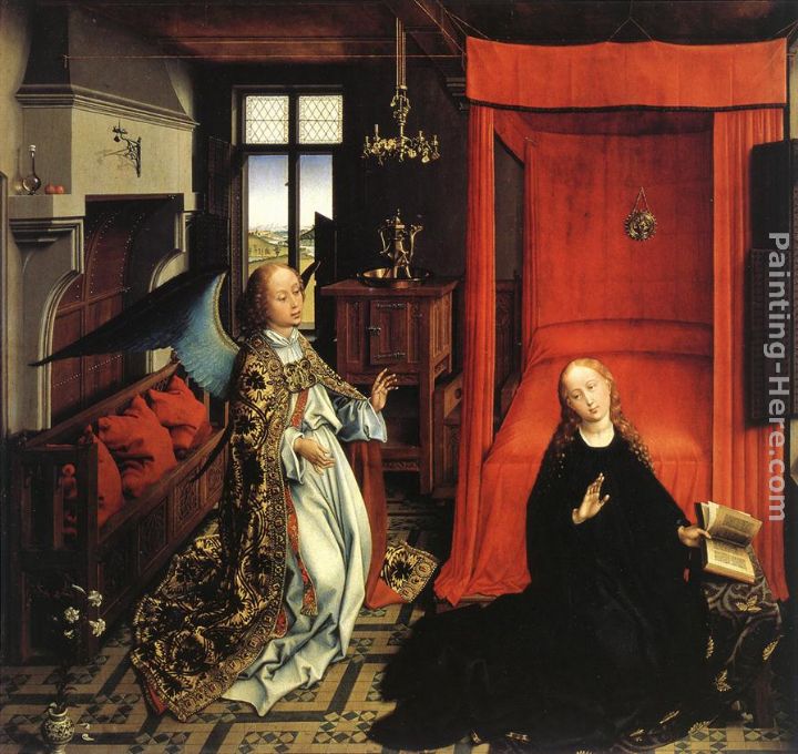 The Annunciation painting - Rogier van der Weyden The Annunciation art painting